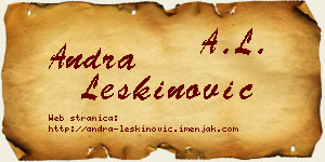Andra Leškinović vizit kartica
